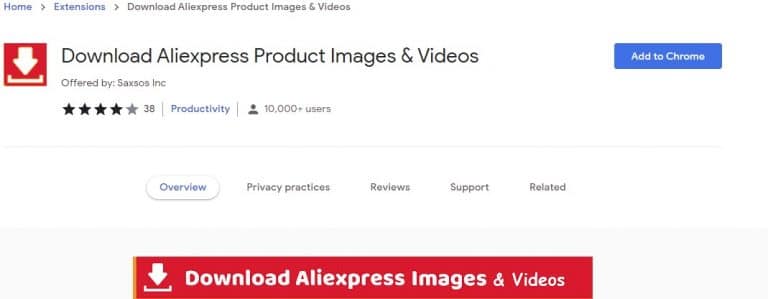 aliexpress video downloader extension