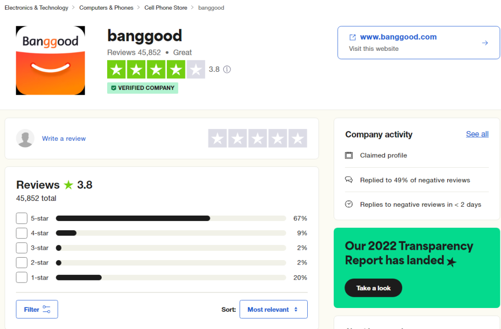 banggood Avaliação da Trustpilot banggood Avaliação da Trustpilot